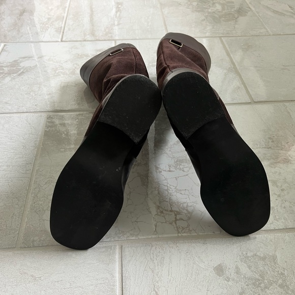 Brown Vintage Genuine Leather Riding Boots Womens Size 7 - Picture 7 of 8